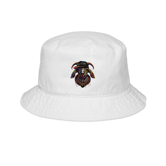 Embroidered Sheep Bucket Hat – Colorful Ram Patch, Casual Outdoor Cap