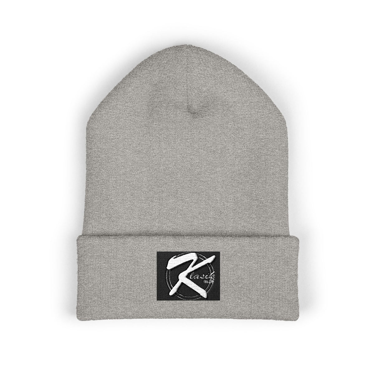 Embroidered 'K' Logo Cuffed Beanie - Classic Knit Winter Hat