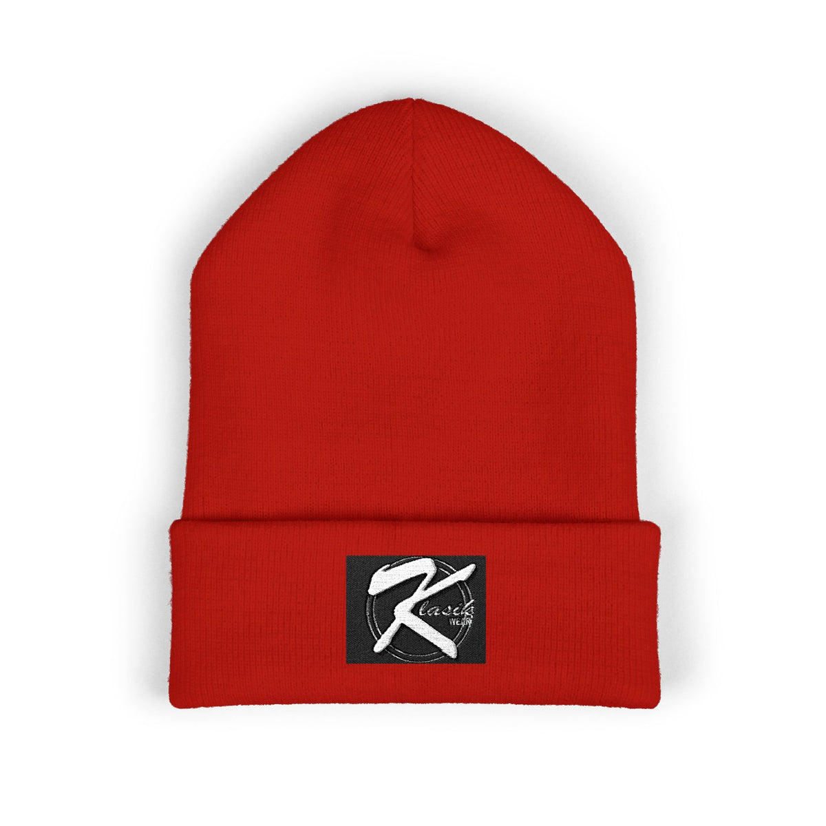 Embroidered 'K' Logo Cuffed Beanie - Classic Knit Winter Hat
