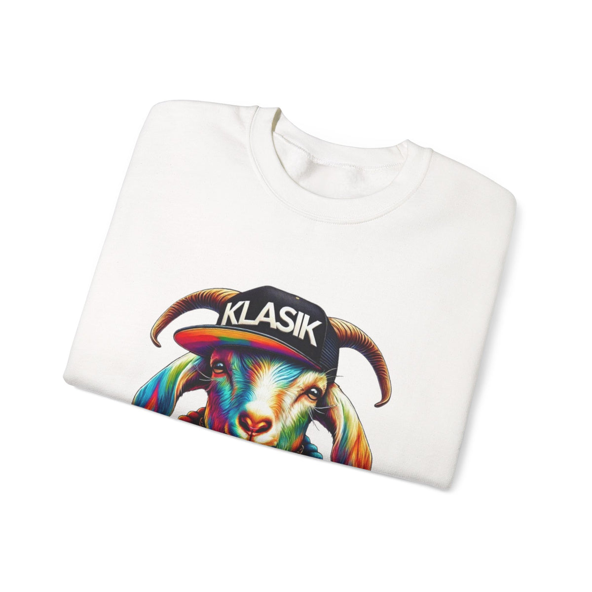 Vibrant Goat Graphic Crewneck Sweatshirt