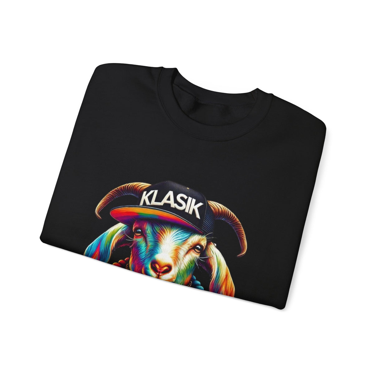 Vibrant Goat Graphic Crewneck Sweatshirt