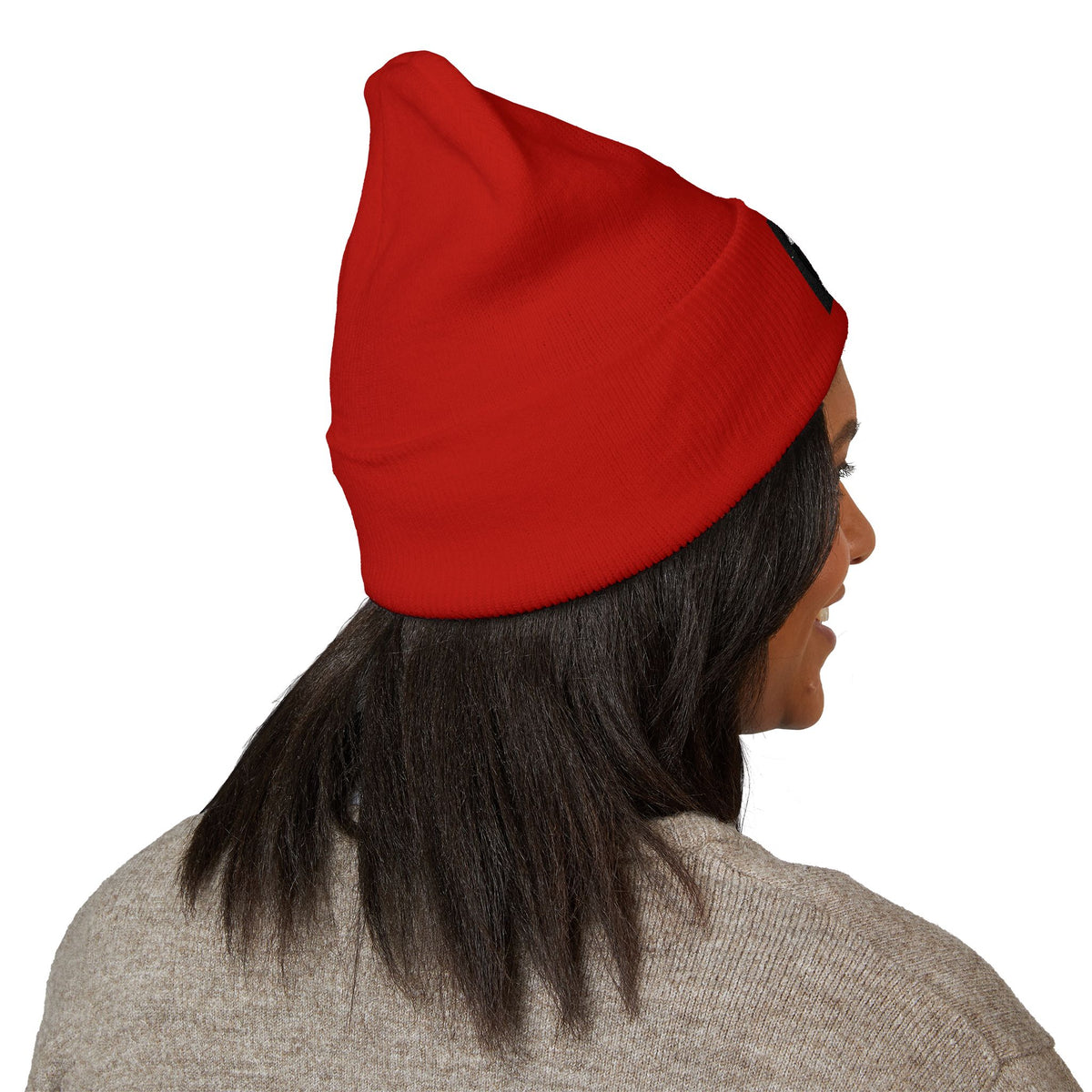 Embroidered 'K' Logo Cuffed Beanie - Classic Knit Winter Hat
