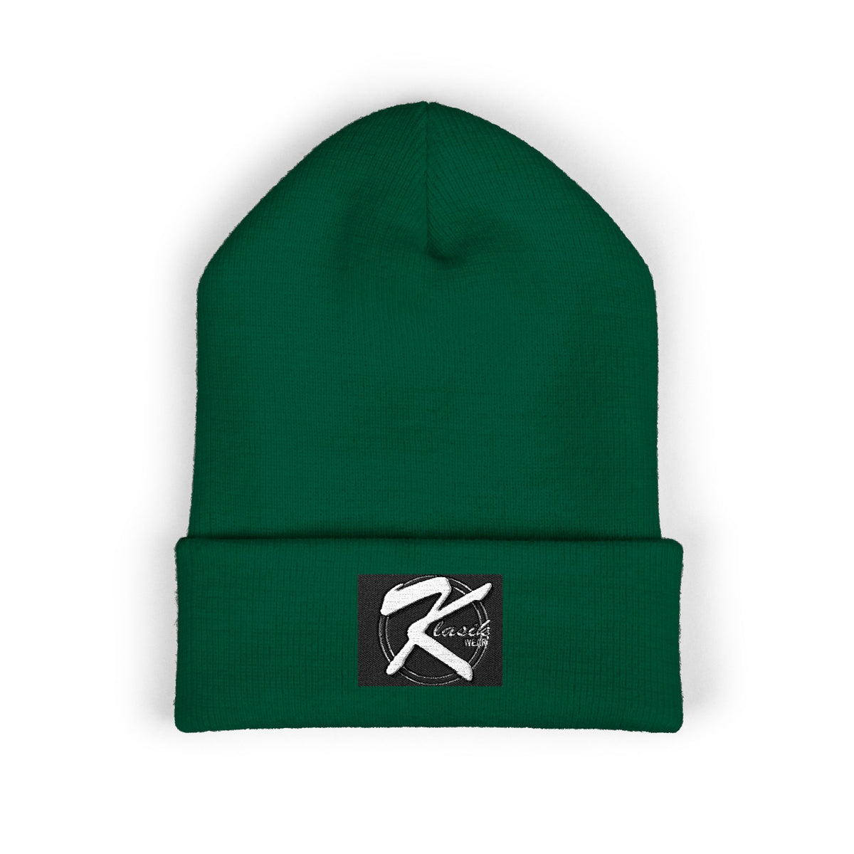 Embroidered 'K' Logo Cuffed Beanie - Classic Knit Winter Hat