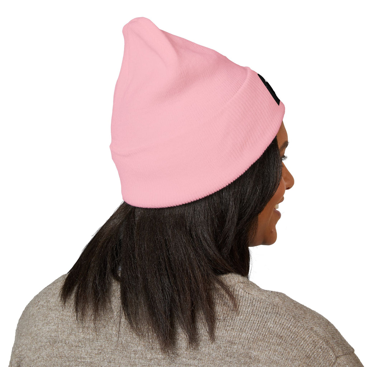 Embroidered 'K' Logo Cuffed Beanie - Classic Knit Winter Hat