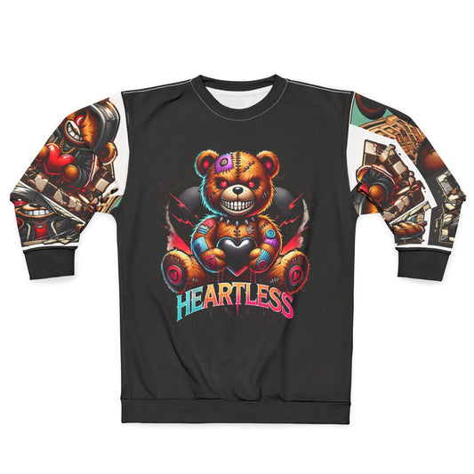 Heartless Teddy Sweatshirt — Creepy Colorful Bear Graphic AOP