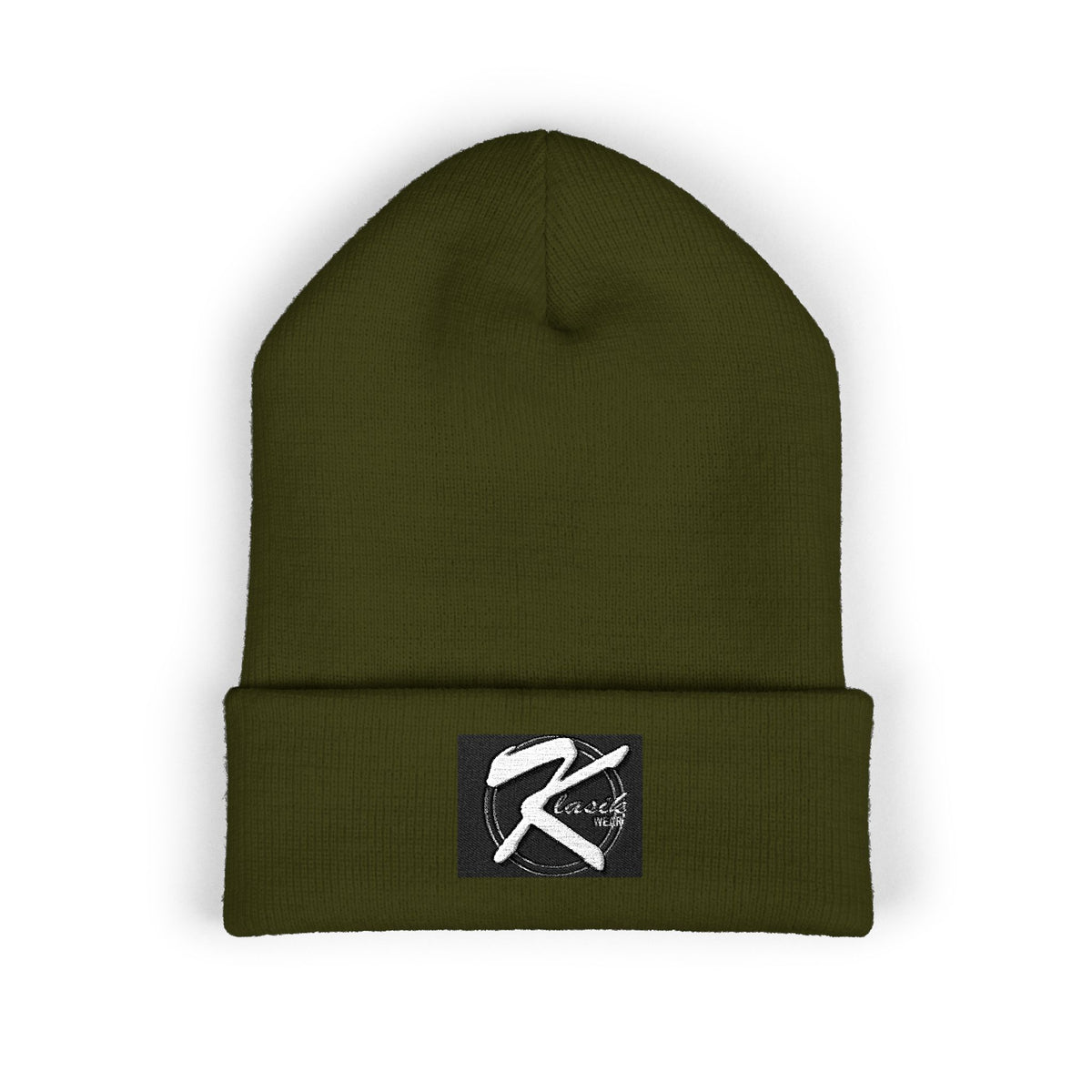 Embroidered 'K' Logo Cuffed Beanie - Classic Knit Winter Hat