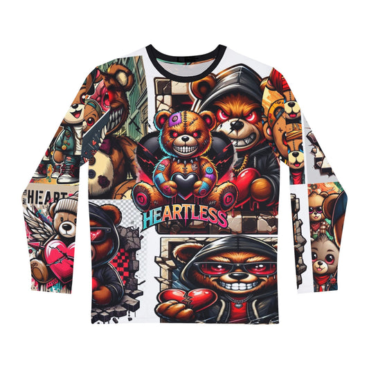 Heartless Teddy All-Over Print Long Sleeve Shirt
