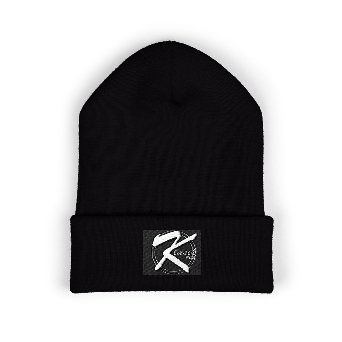 Embroidered 'K' Logo Cuffed Beanie - Classic Knit Winter Hat