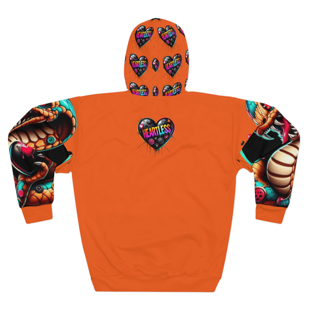 Heartless Cobra Hoodie — Vibrant Snake Graphic Pullover