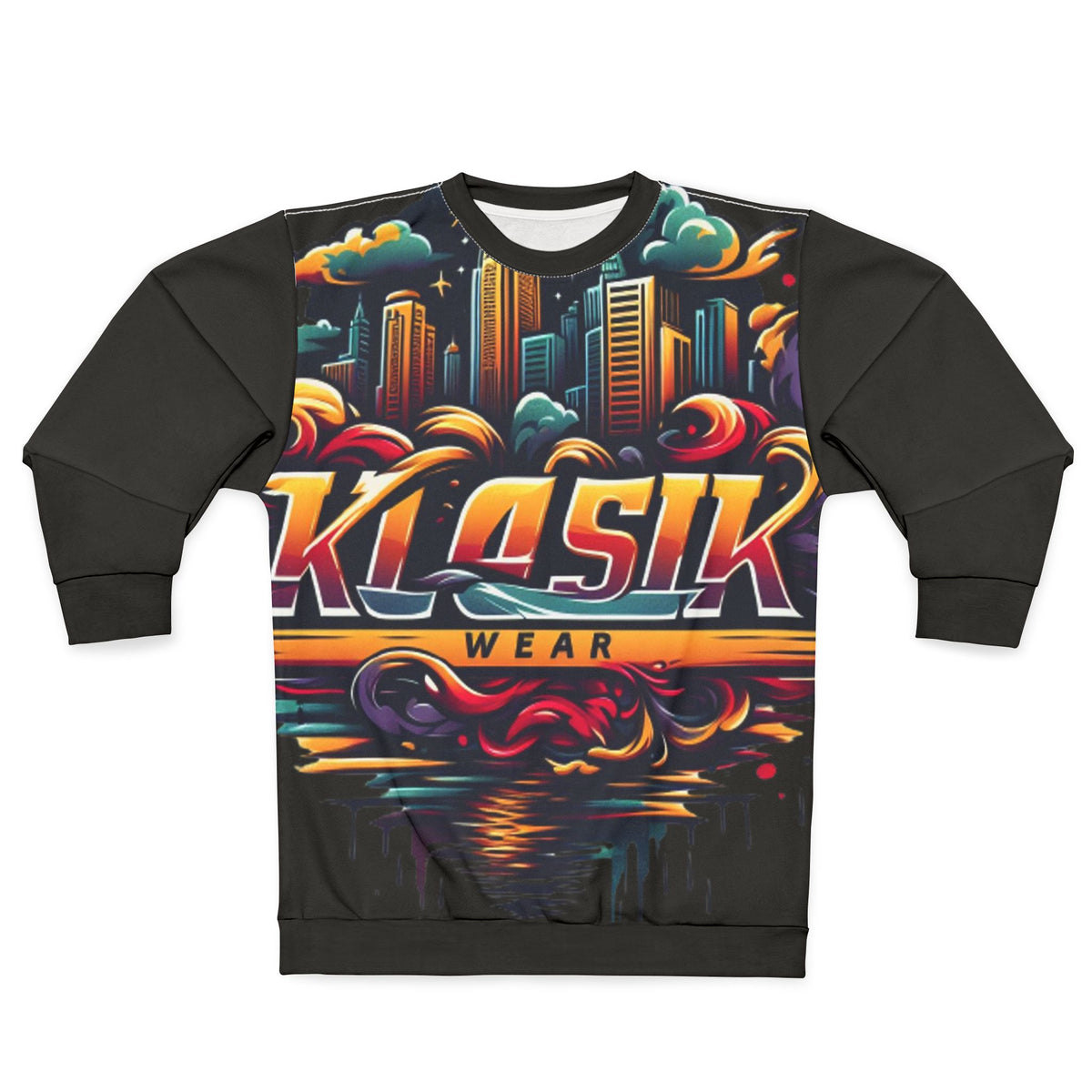 Retro Cityscape Sweatshirt — "Klasik Wear" Graphic Crewneck