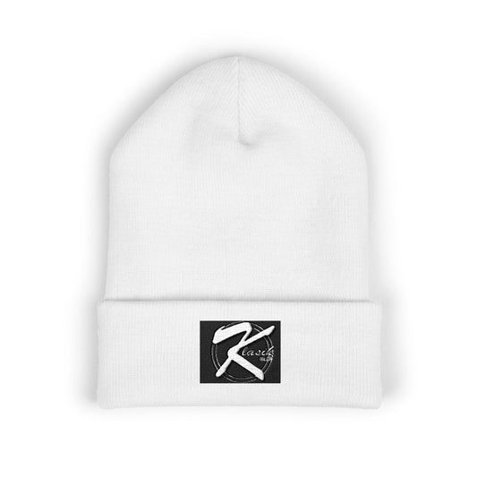 Embroidered 'K' Logo Cuffed Beanie - Classic Knit Winter Hat